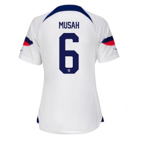 Forenede Stater Yunus Musah #6 Hjemmebanetrøje Dame VM 2022 Kort ærmer